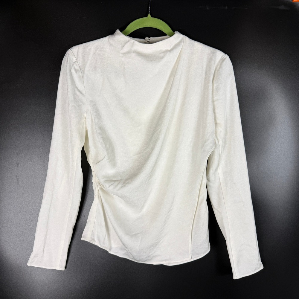 A.L.C. ALC Kay Top Ivory Blouse High Neck Long Sleeve Womens Size 0 - Picture 4 of 14